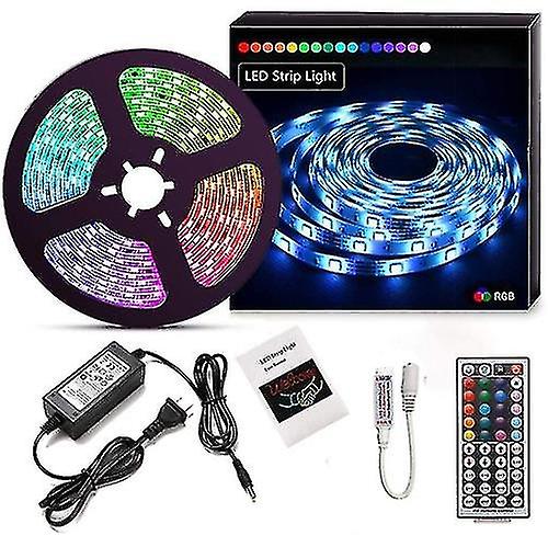 Led Strip Light Kit 16.4ft/5m Flexible Color Changing Rf Remote Led Lights Strips 5050 Rgb - Perfect