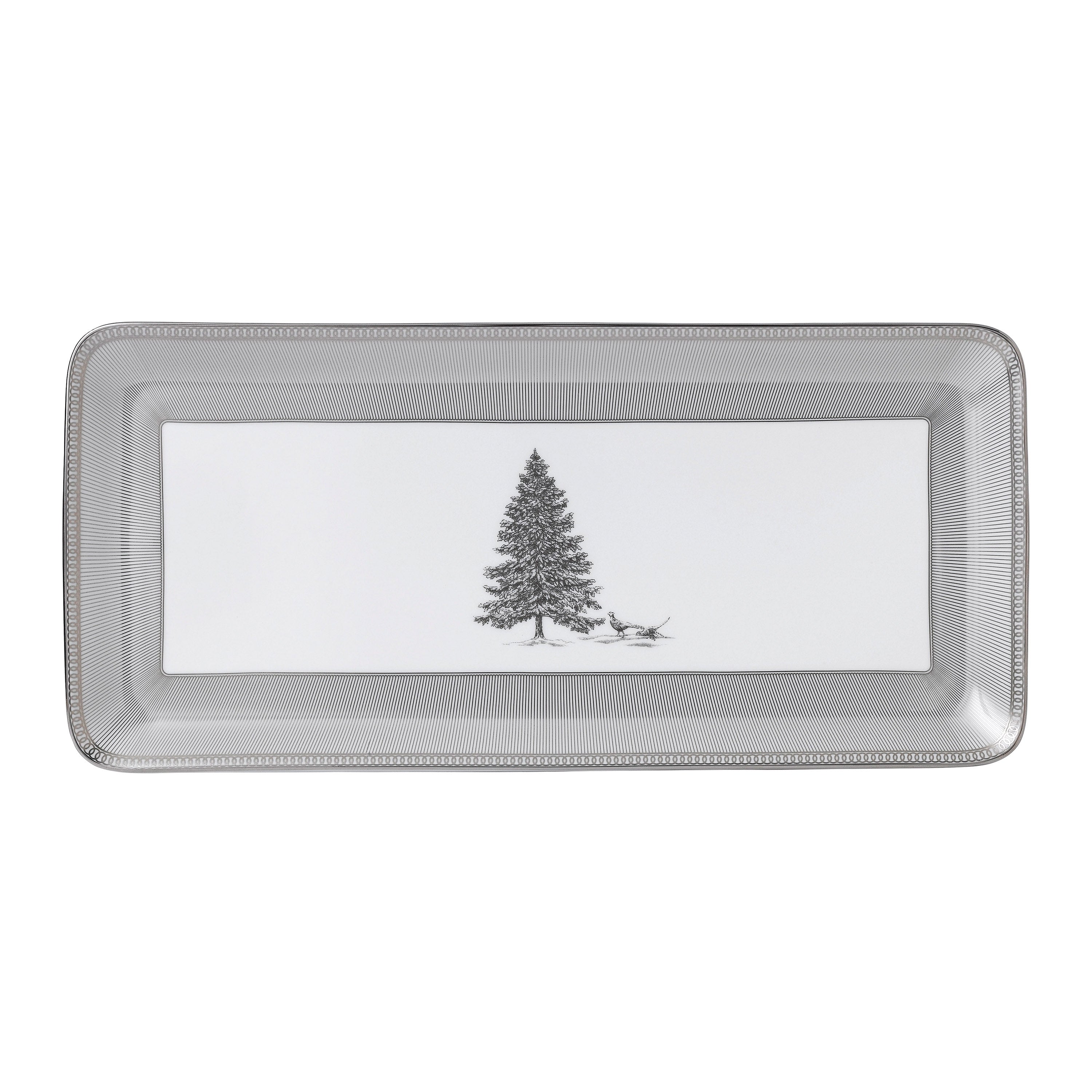 Winter White 13.4-inch Rectangular Sandwich Tray