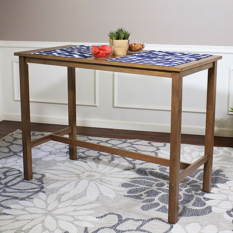 Sunnydaze Arnold 4 ft Wooden Counter-Height Dining Table - Weathered Oak