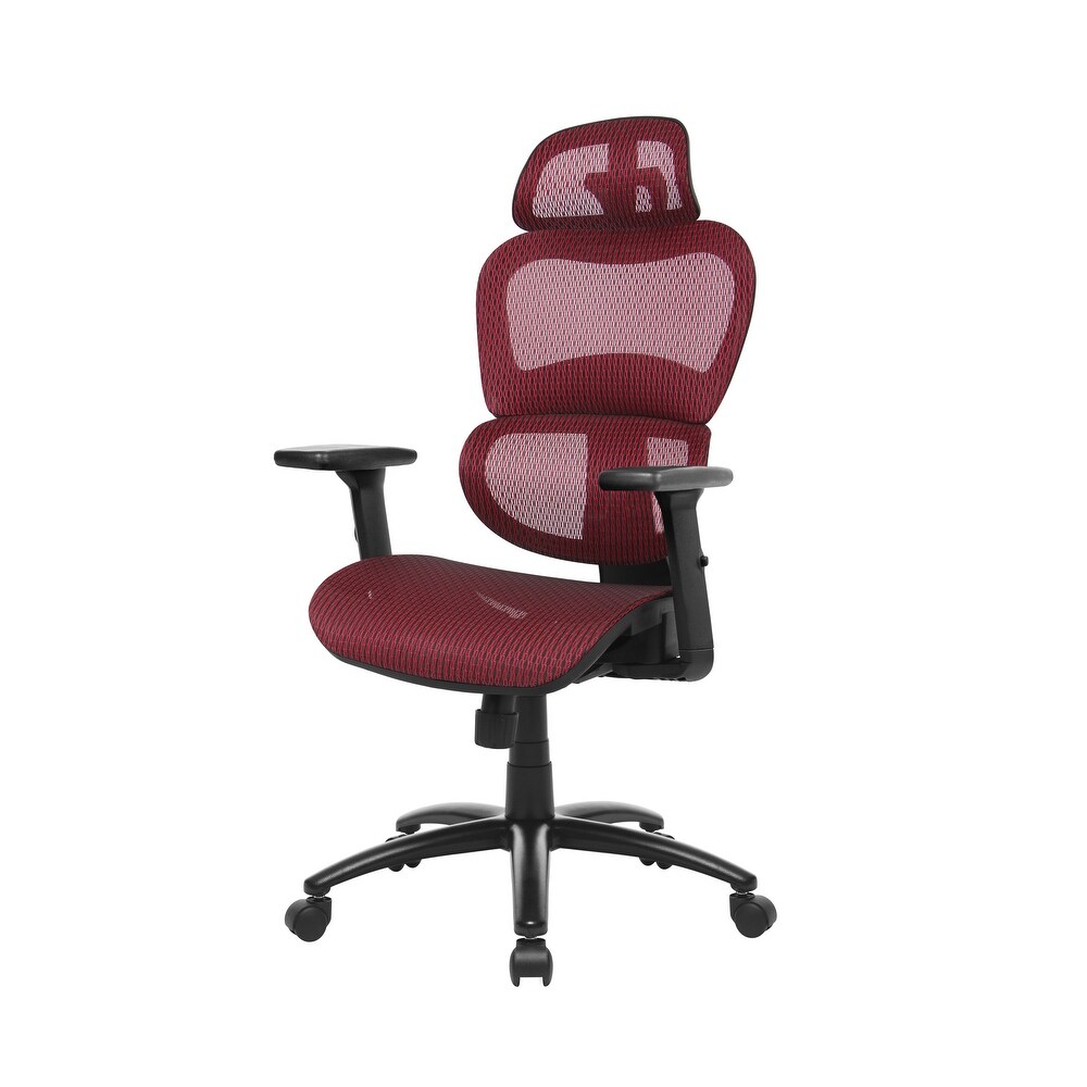 3D Arms Computer Chair Comfort Adjustable Chair with Adjustable Headrest Office Chair Back Desk Chair Rolling Industrial Chair