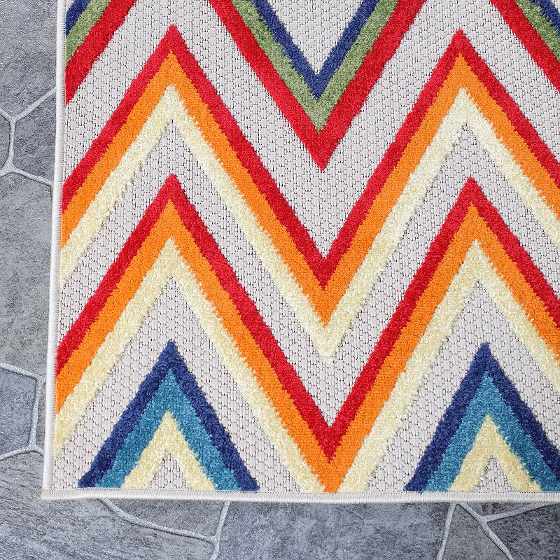 Superior Modern Zigzag Indoor/ Outdoor Area Rug