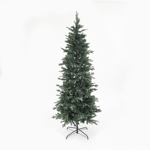 7Ft PreLit LED Artificial Slim Fir Christmas Tree with Metal Stand