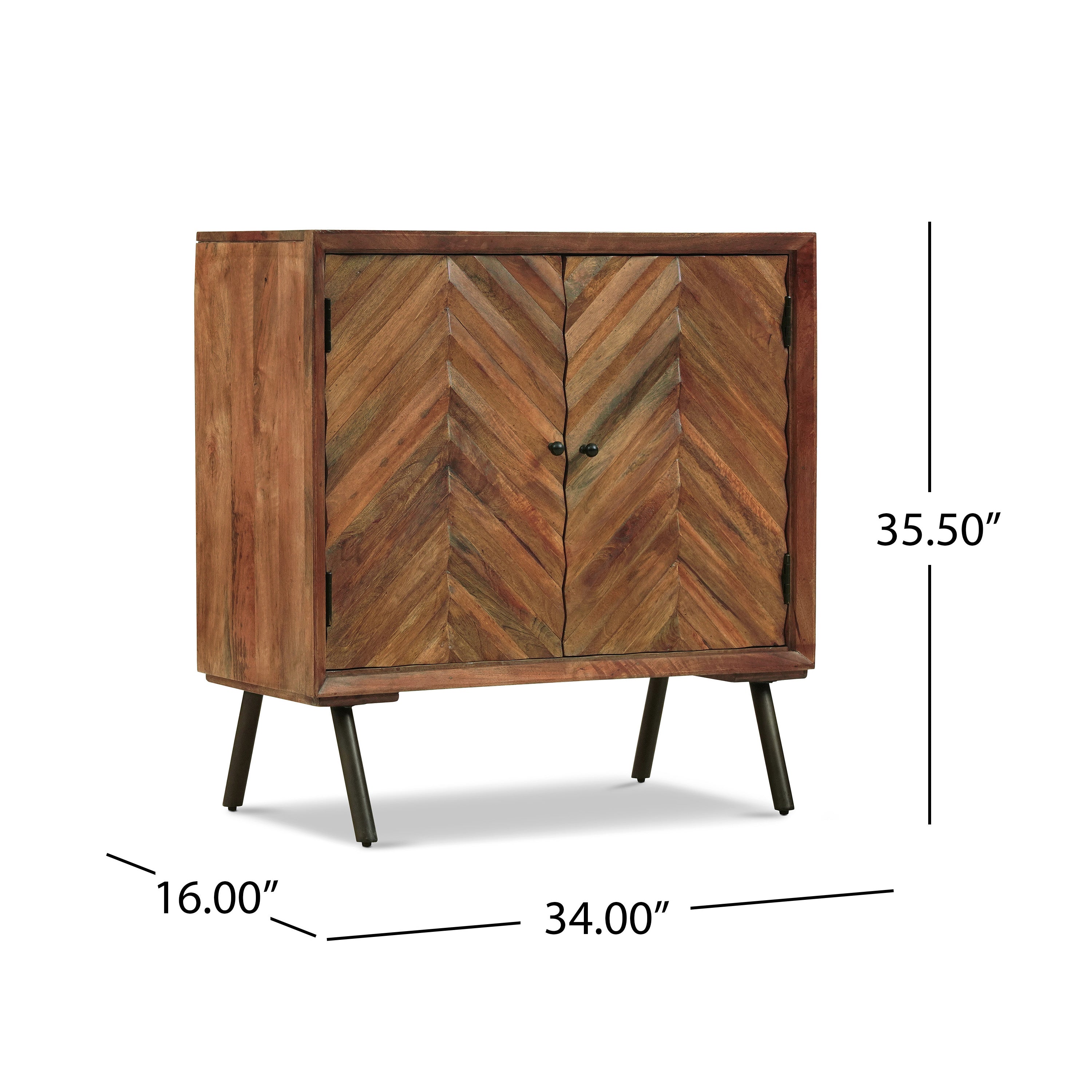 Yordani Mid-Century Modern Handcrafted Mango Wood Sideboard