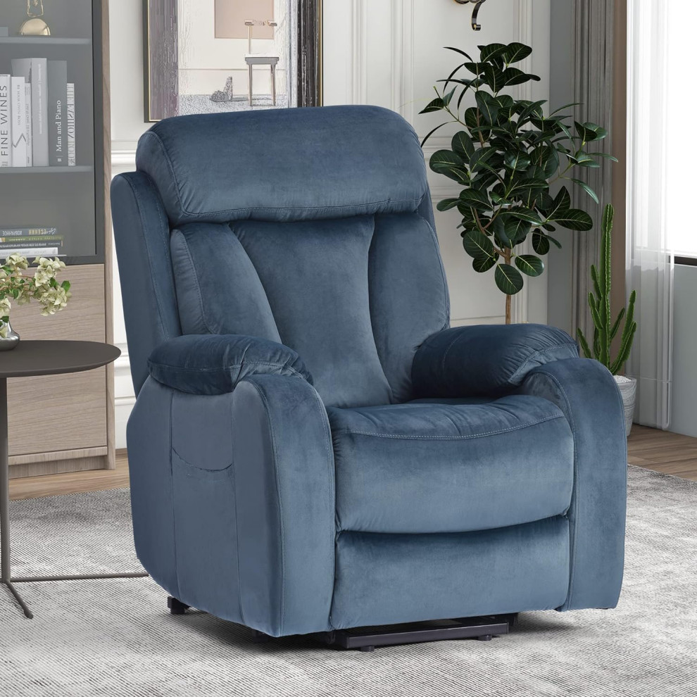 Electric Power Lift Recliner  Padded Seat  ampPillowed Arms   Modern   Recliner Chairs   by Decor Love  Houzz