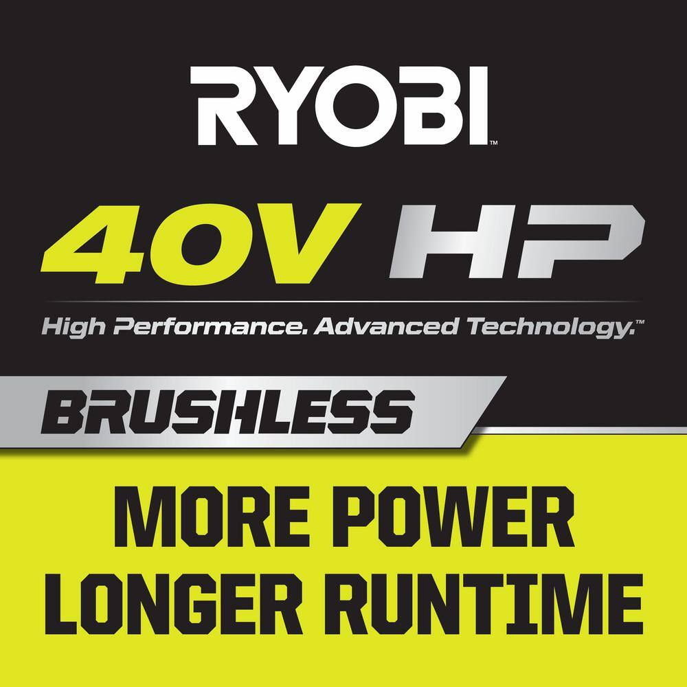 RYOBI 40V HP Brushless Whisper Series 21 in. Walk Behind Self-Propelled All Wheel Drive Mower Blower (4) Batteries Chargers RY401210-2X