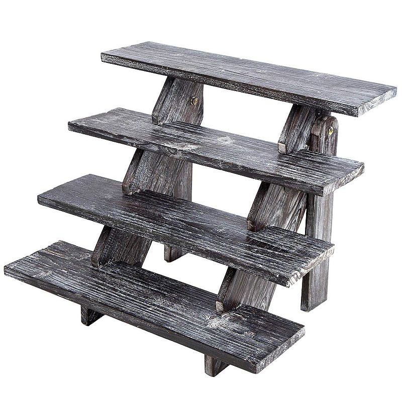 Wooden Retail Table Display Rustic Cupcake Stand. Wood Cake Stand Display Table for Product， Food， Dessert， Pastry， Cookie， Merchandise， Market， Donut， Craft Show Tabletop Riser.