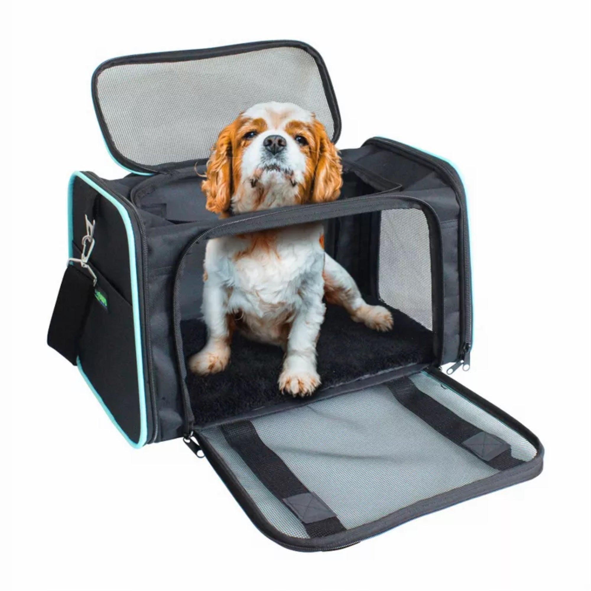 GOOPAWS Soft-Sided Kennel Pet Carrier for Small Dogs， Cats， Puppy， Airline Approved Cat Carriers Dog Carrier Collapsible， Travel Handbag and Car Seat