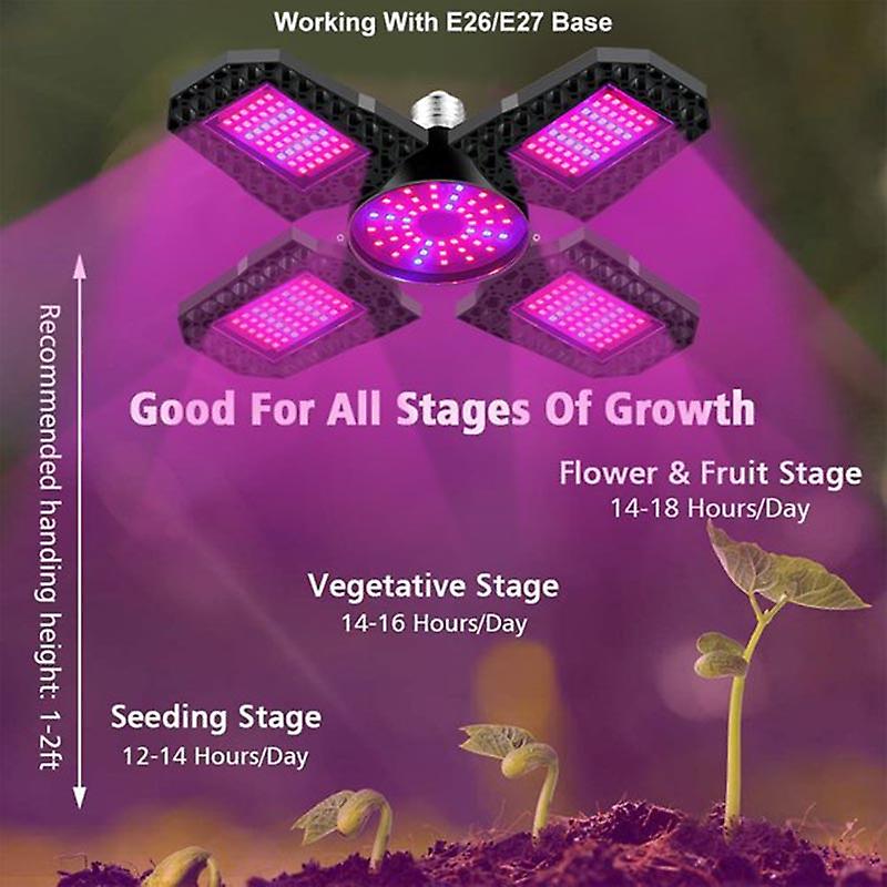 E27/e26 Full Spectrum Phyto Lamp Led Plant Seeds Grow Light Hydroponics Green House Adjustable Illumination Angle Growing Lights