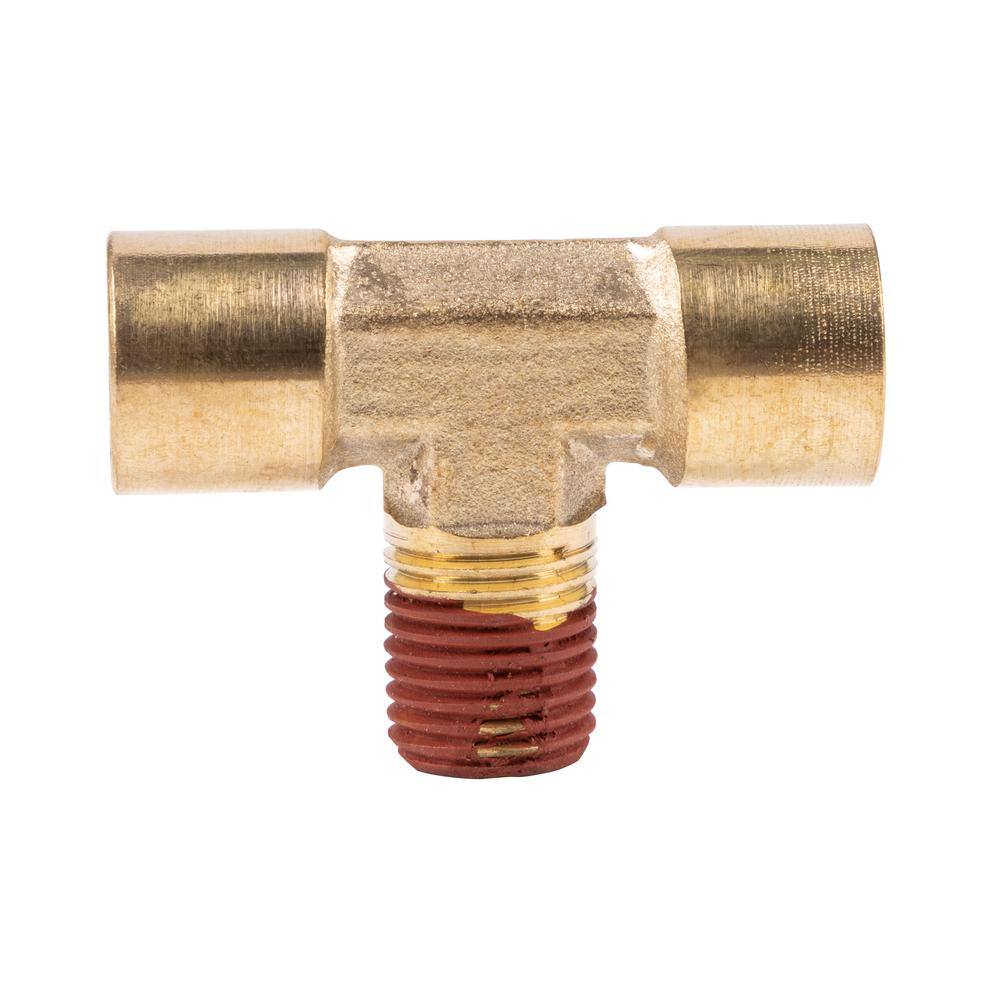 Husky 14 in. Female x 14 in. Female x 14 in. Male NPT Brass Tee Fitting HKATA071004