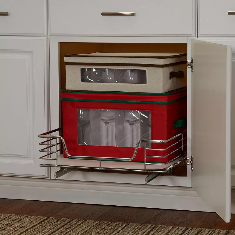 Household Essentials Design Trend Extended Depth 1-Tier 20-inch Wide Sliding Under Cabinet Organizer