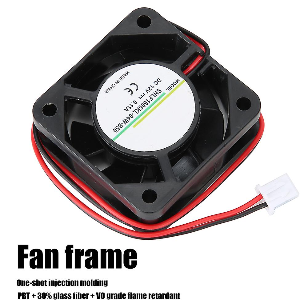 Cooling Fan 4cm 12v 0.11a Ultra-quiet Chassis Cooler 2-pin Shlf1606kl-04w-b50 For Server