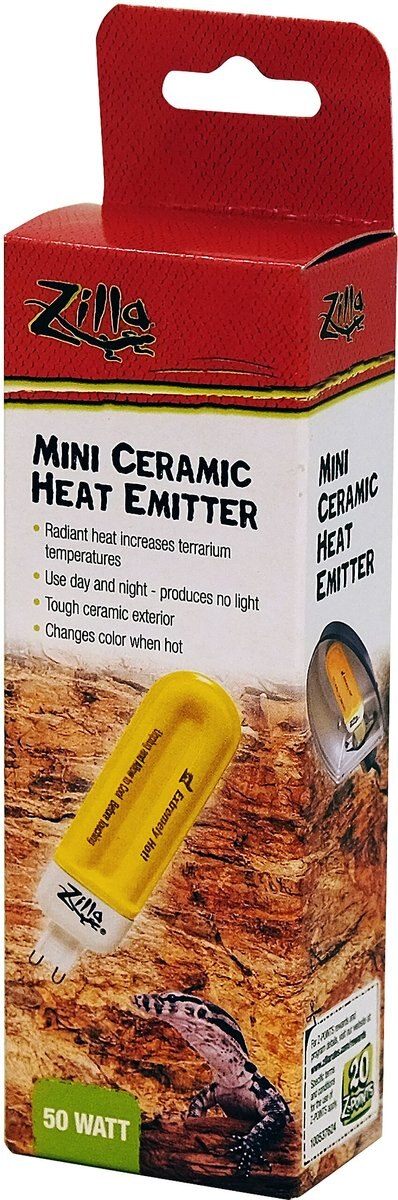 Zilla Ceramic Heat Emitter Reptile Terrarium Heater， 50-watt