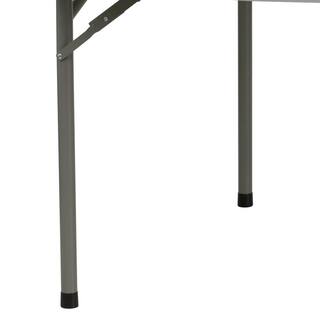 Carnegy Avenue 60 in. Granite White Plastic Tabletop Metal Frame Folding Table CGA-RB-5462-GR-HD