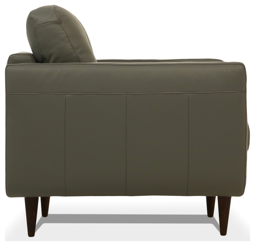 ACME Radwan Sofa  Pesto Green Leather   Midcentury   Sofas   by Homesquare  Houzz