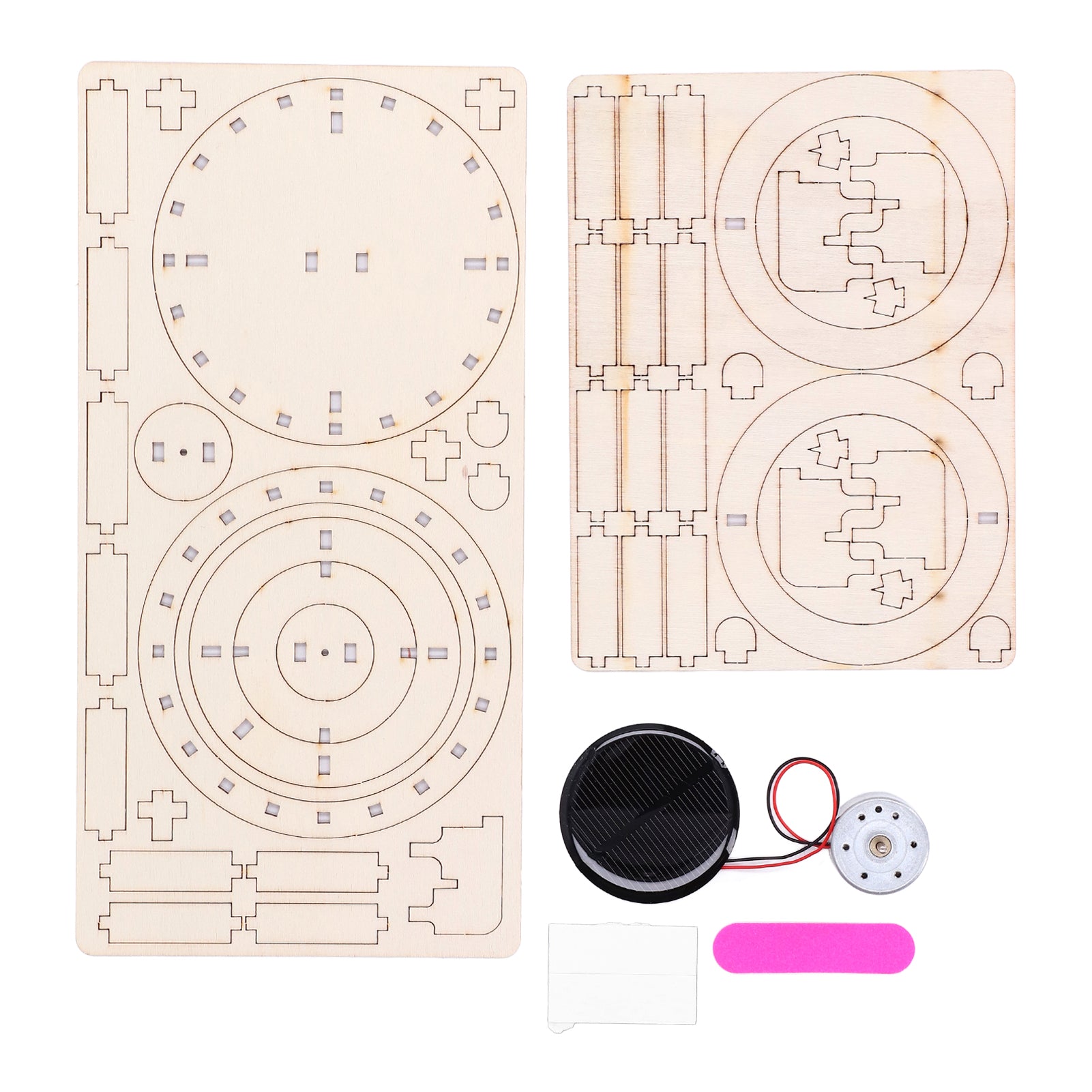 Educational Toys， Sturdy Solar Rotating Double  Educational Toy Easy To Assemble DIY  Wooden Training Ability Hand Made  For Kids 