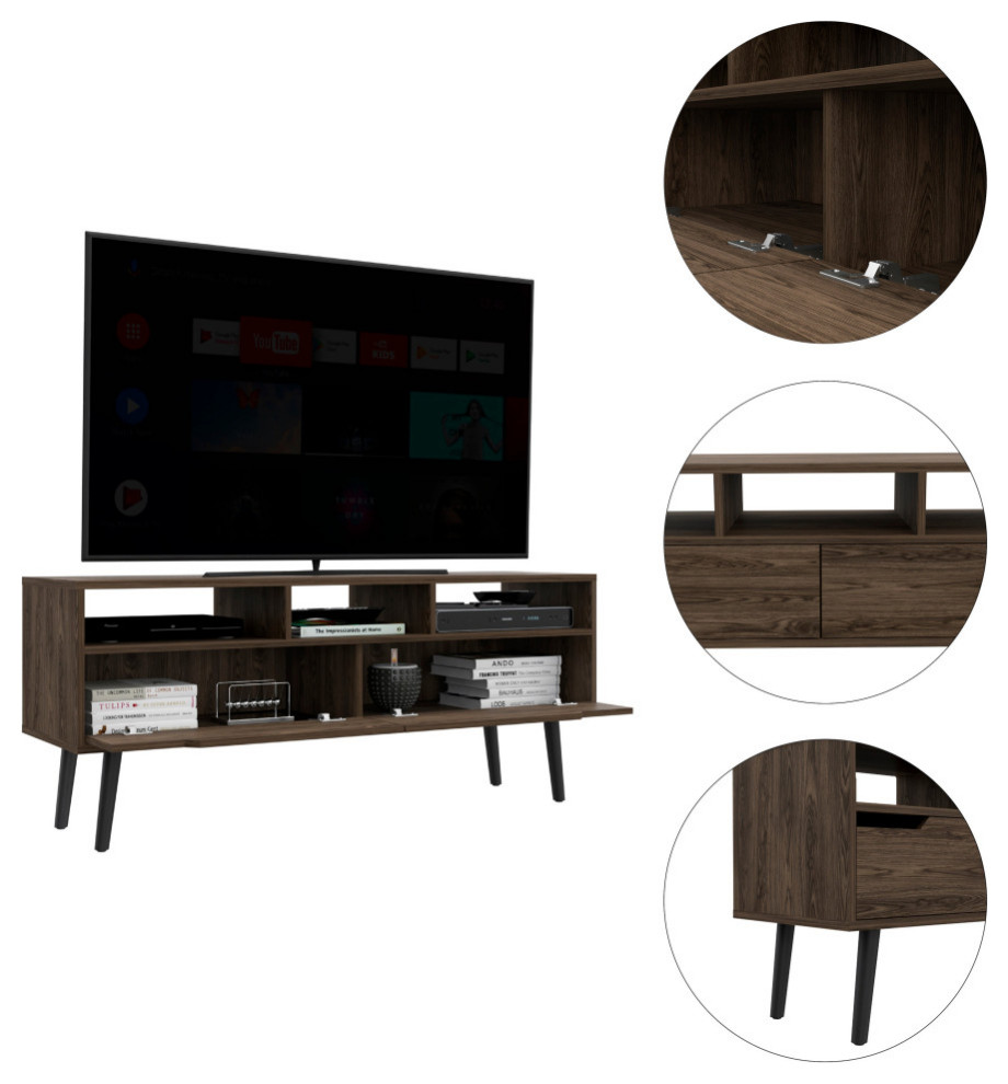 Hamburg Tv Stand   Midcentury   Entertainment Centers And Tv Stands   by FM FURNITURE LLC  Houzz