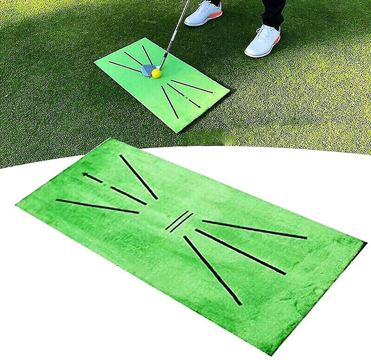 Golf Training Mat For Swing Golf Training Mat Batting Mini Golf Golf Training Aid Set(1pcs， Green)