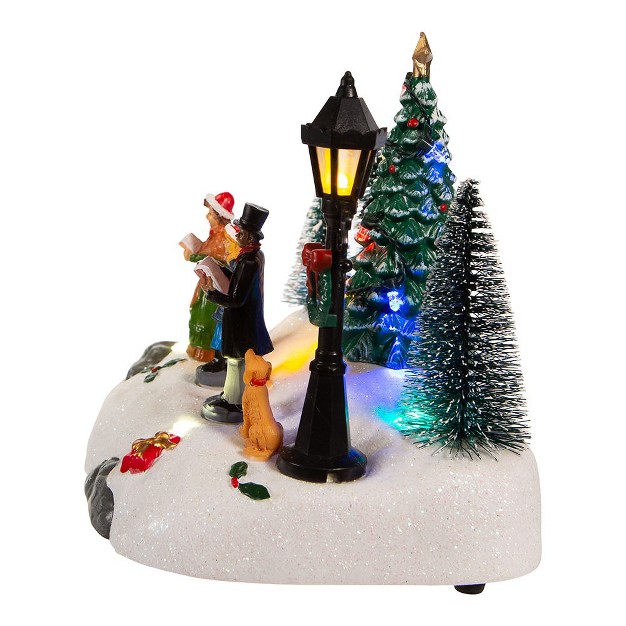 Kurt Adler Kurt Adler 6 3 inch Battery operated Light Up Musical Christmas Caroling Scene