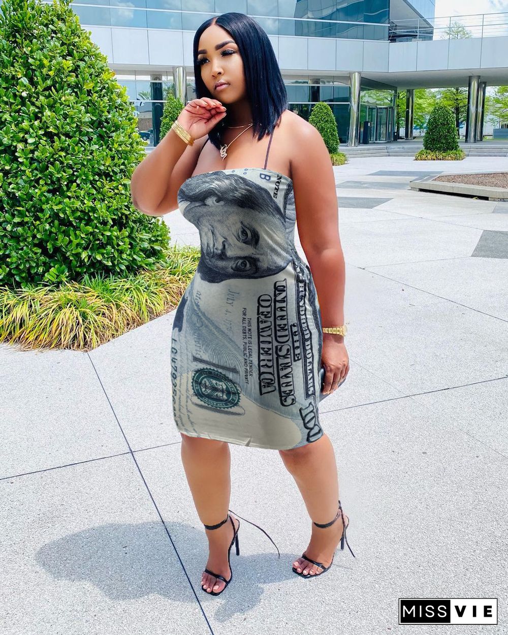 Summer Casual Print Plus Size Dress