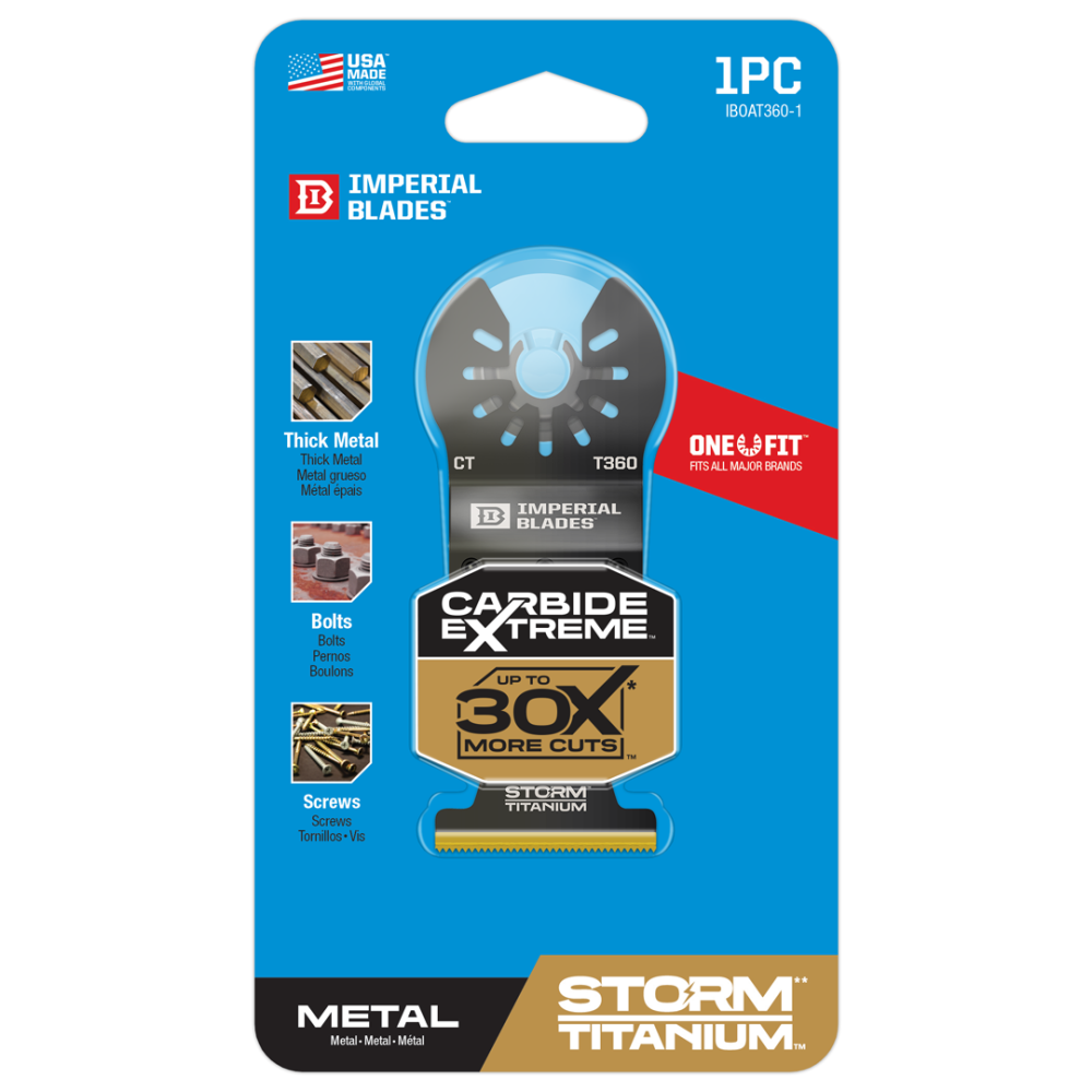 One Fit™ 1-3/8 Carbide Extreme Storm Titanium Metal Blade， 1PC ;