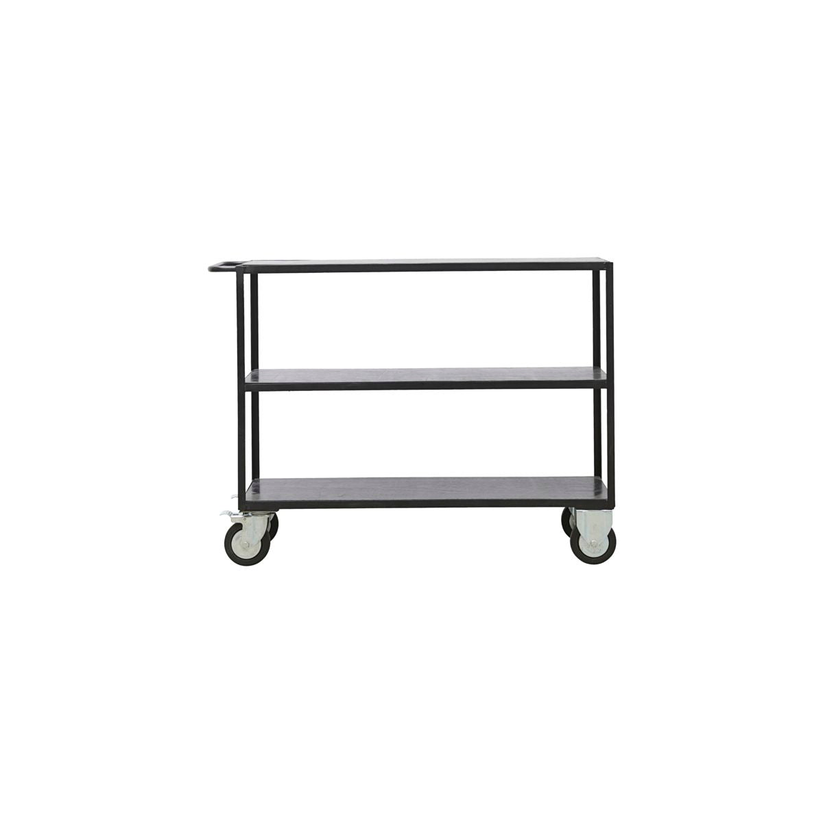 Black Shelving Unit w/ 4 Wheels