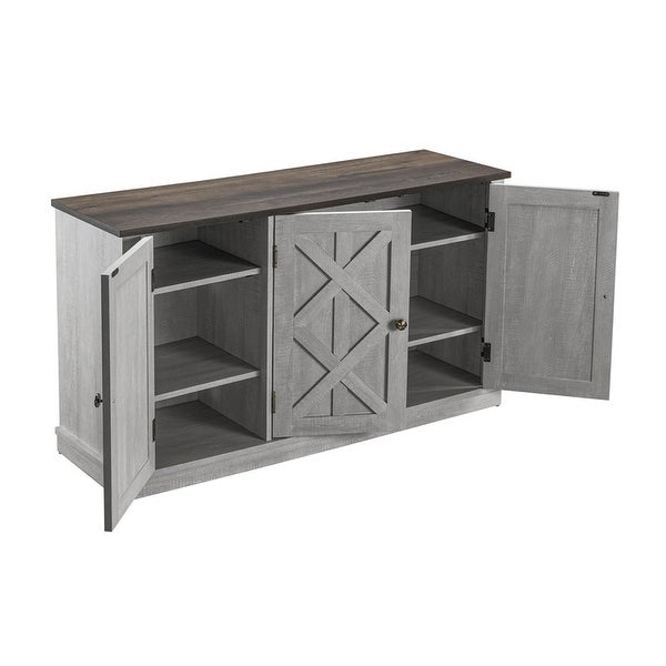 48 in. Rustic Natural Wood TV Stand - Up to 55 in. TVs