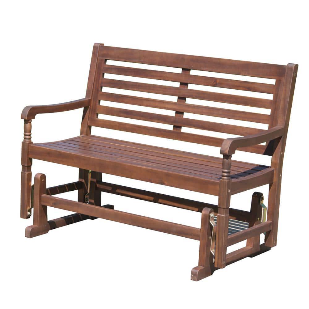 northbeam Nantucket Hardwood Outdoor Glider Bench