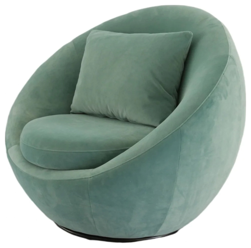 Merris Modern Teal Swivel Accent Chair   Contemporary   Armchairs And Accent Chairs   by Rustic Home Furniture Deco  Houzz