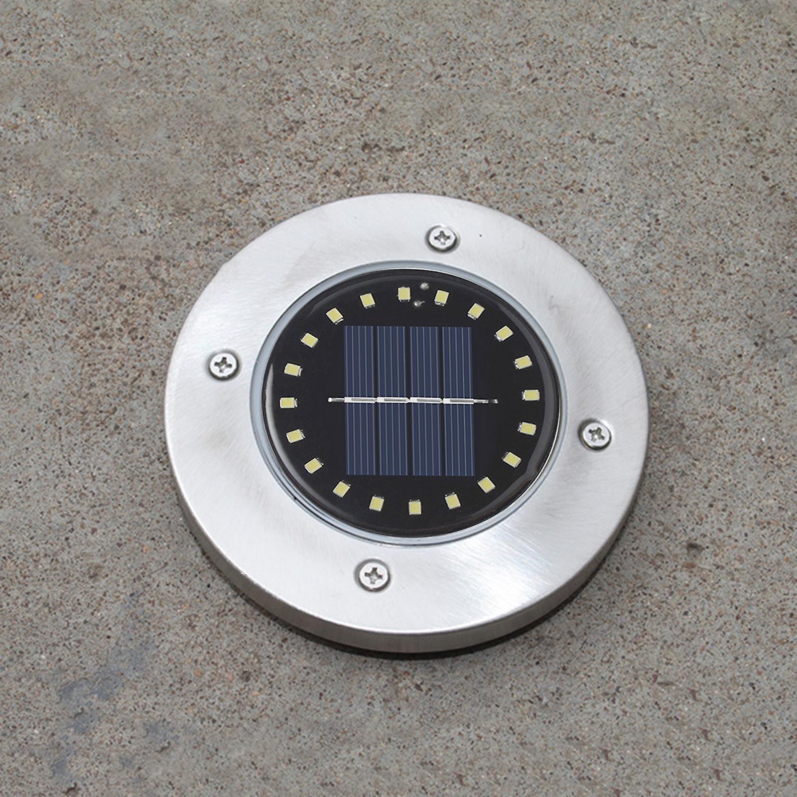 1pcs 20 Led Solar Power Ground Lights In-ground Lamp Buried Light Outdoor Path Way Garden Underground Lamps Warm Light No.201440