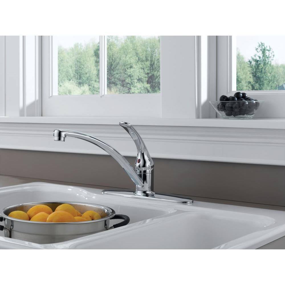 Delta Foundations Single-Handle Standard Kitchen Faucet in Chrome B1310LF