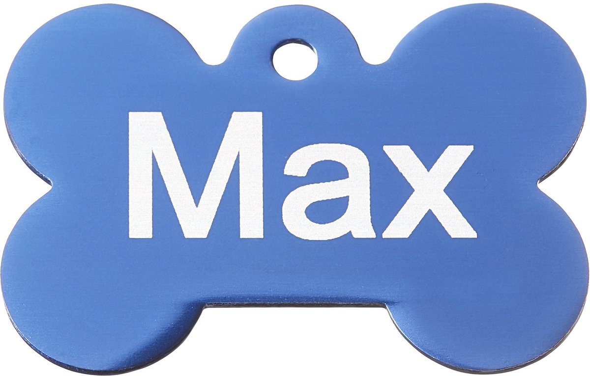 GoTags Anodized Aluminum Personalized ID Tag， Bone