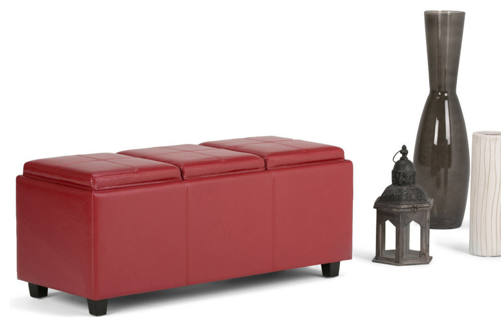 Avalon 42 quotContemporary Storage Ottoman   Contemporary   Footstools And Ottomans   by Simpli Home Ltd.  Houzz