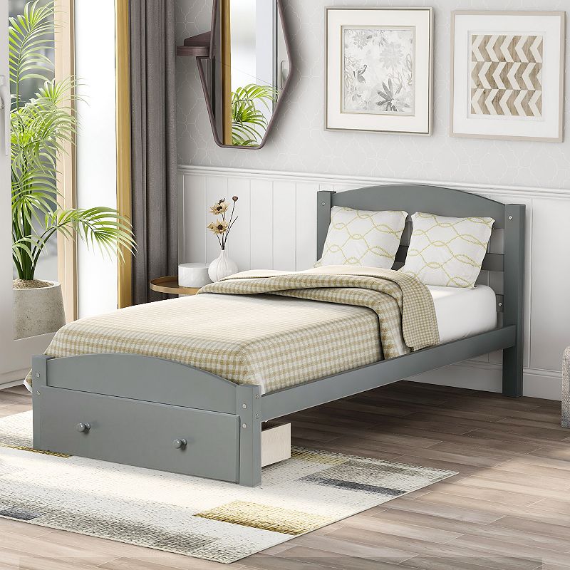 Merax Platform Bed with Storage Drawer