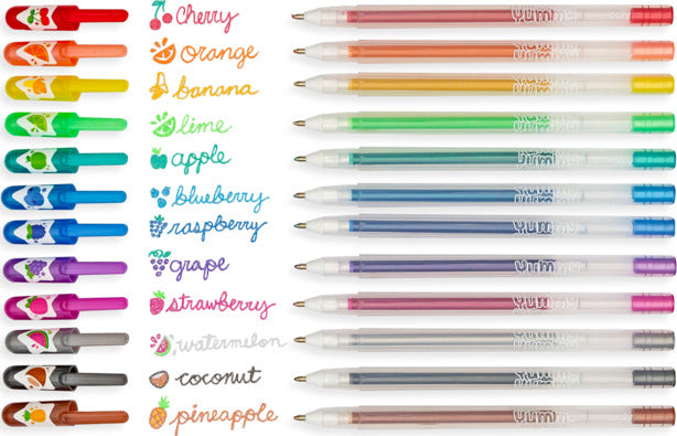 Yummy Yummy Scented Glitter Gel Pens - Set of 12