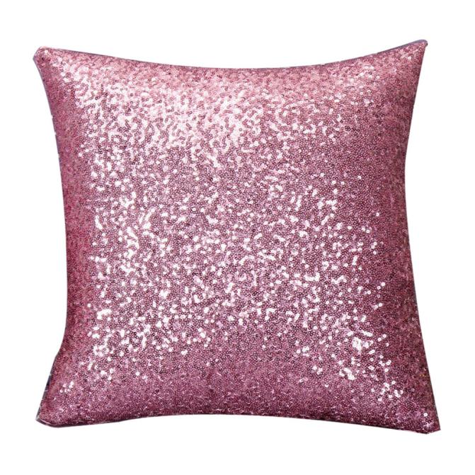 Mosunx Solid Color Glitter Sequins Throw Pillow Case Cafe Home Decor Cushion Covers