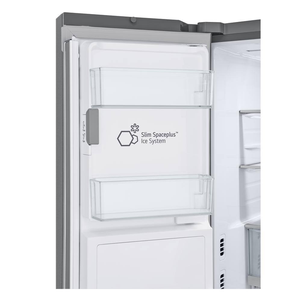 LG 26 cu. ft. 3 Door French Door Refrigerator with Ice and Water with 4 types of Ice in Stainless Counter Depth Max LRYXC2606S