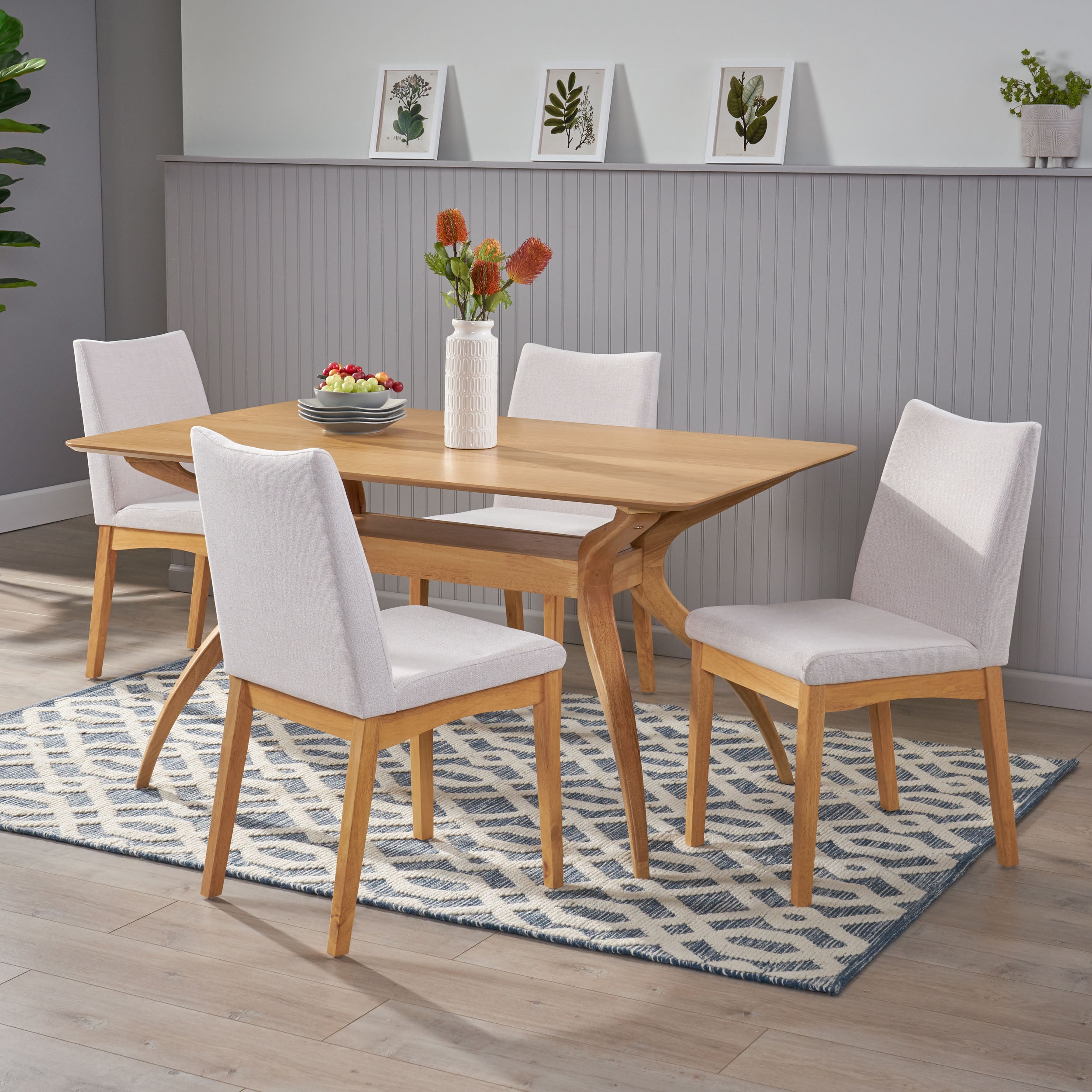 Gertrude Mid-Century 5 Piece Dining Set