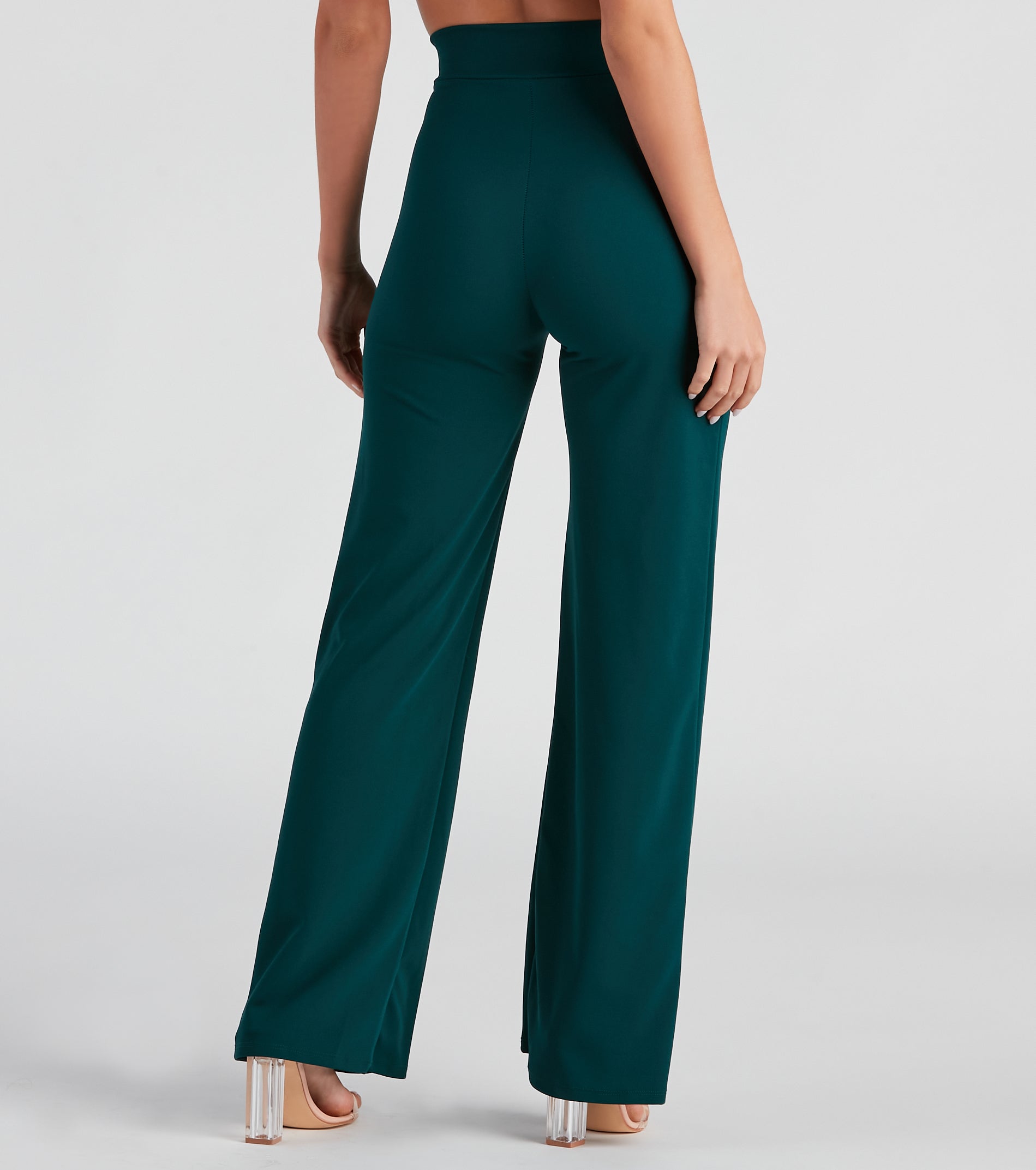 All The Class Crepe Wide Leg Pants