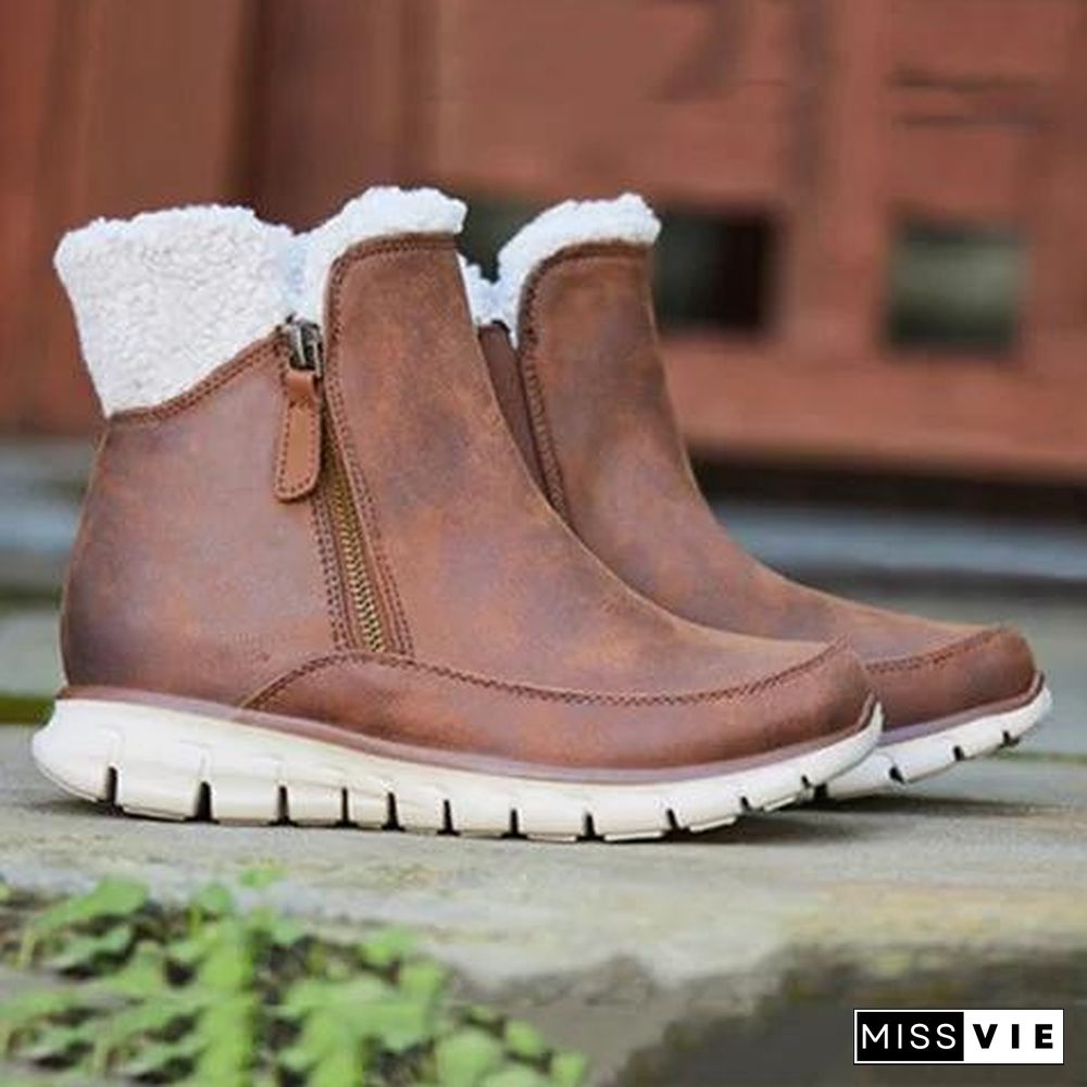 Casual Pu Winter Boots