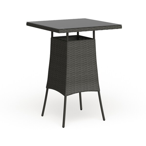 Stopover Synthetic Rattan Small Outdoor Patio Bar Table