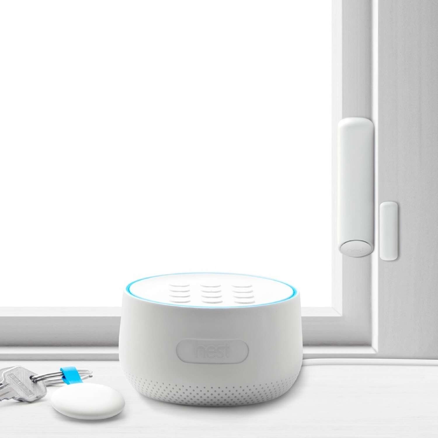 Google Indoor and Outdoor White Smart-Enabled Secure Alarm System Starter Pack