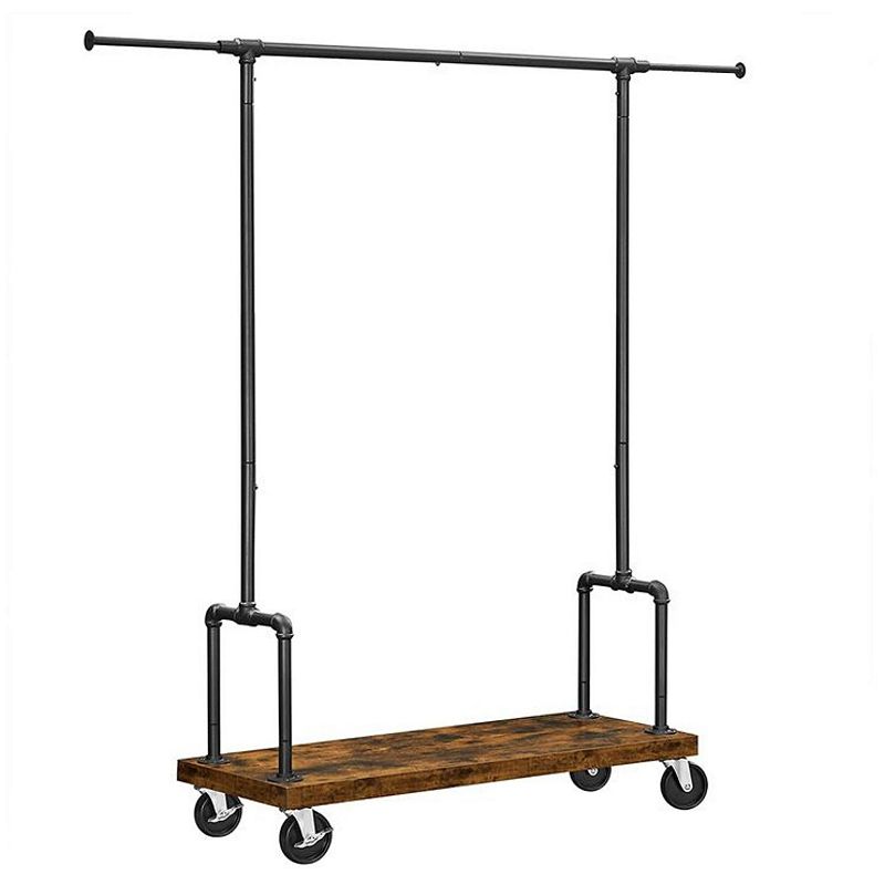 Industrial Garment Rack on Wheels with Extendible Rail