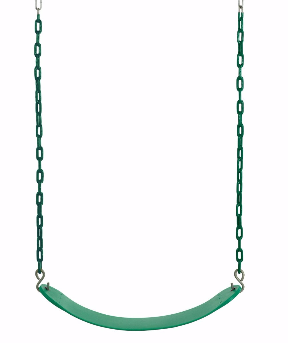 Machrus Swingan Belt Swing For All Ages - Vinyl Coated Chain - Green