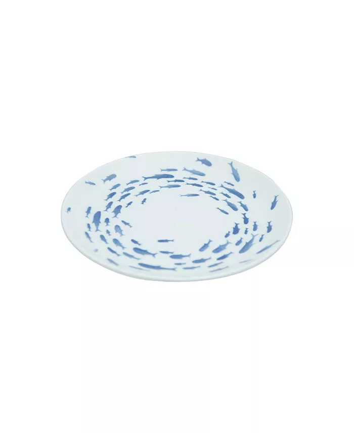 Porland Marine Blue 6-Piece Cake Plate Set