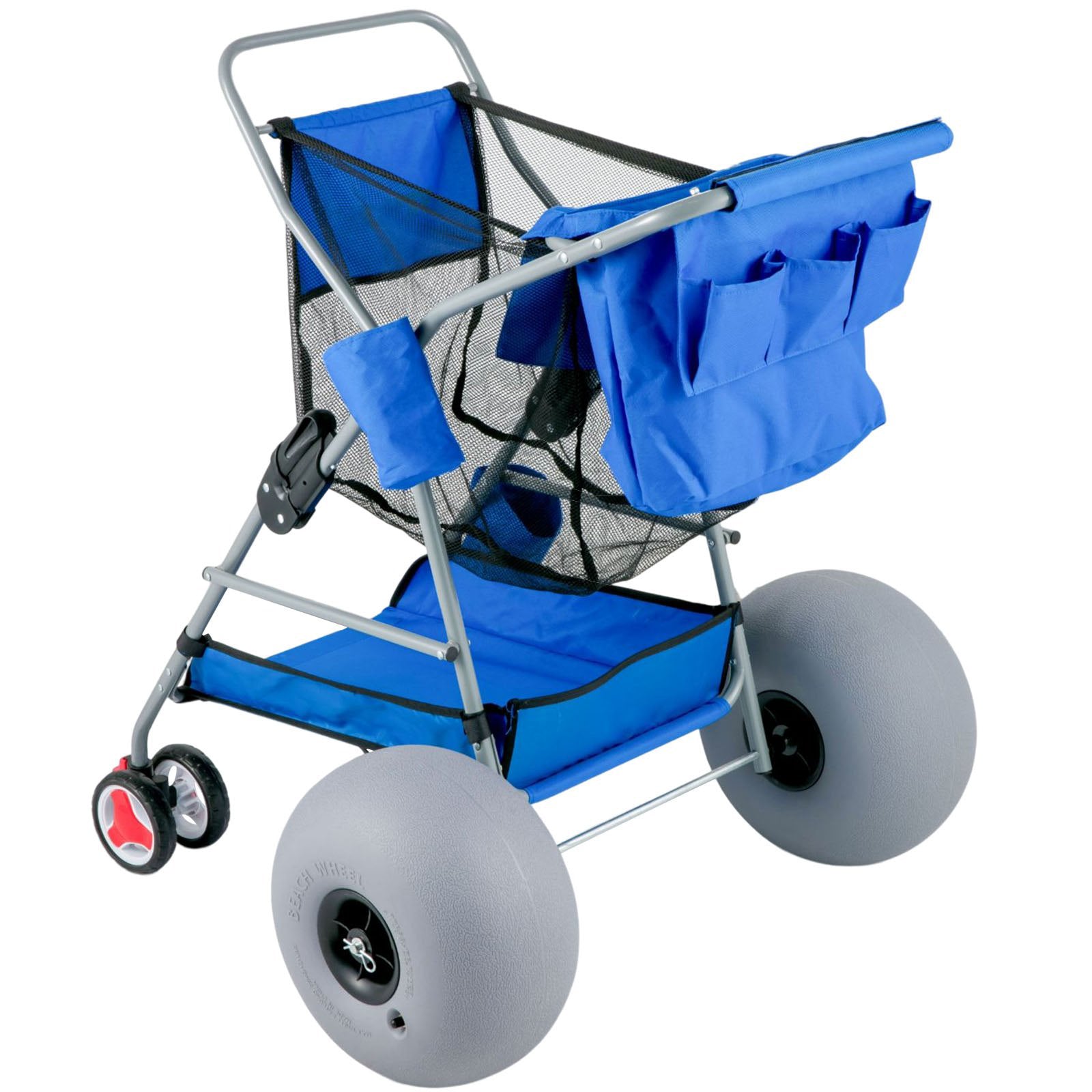 Premium 350LBS Beach Wonder Wheeler Cart W/ All-Terrain Balloon Wheels