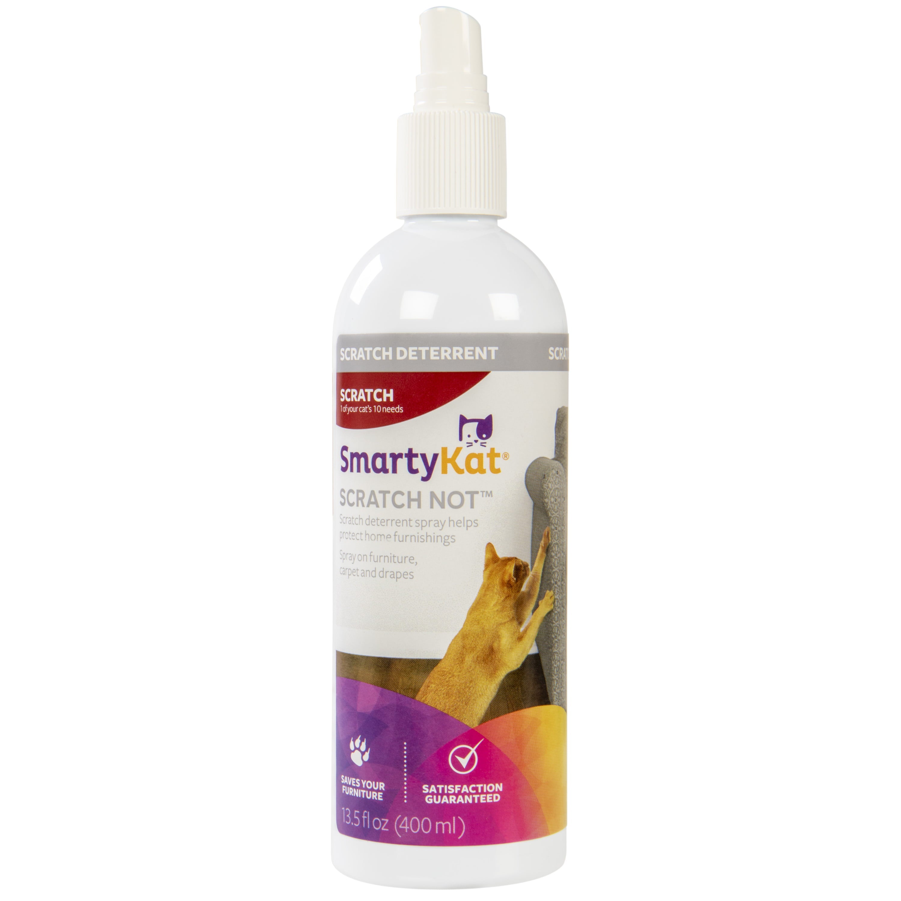 SmartyKat Scratch Not Cat Spray， Anti-Scratch Training and Scratch Deterrent Spray， 13.5 fl oz