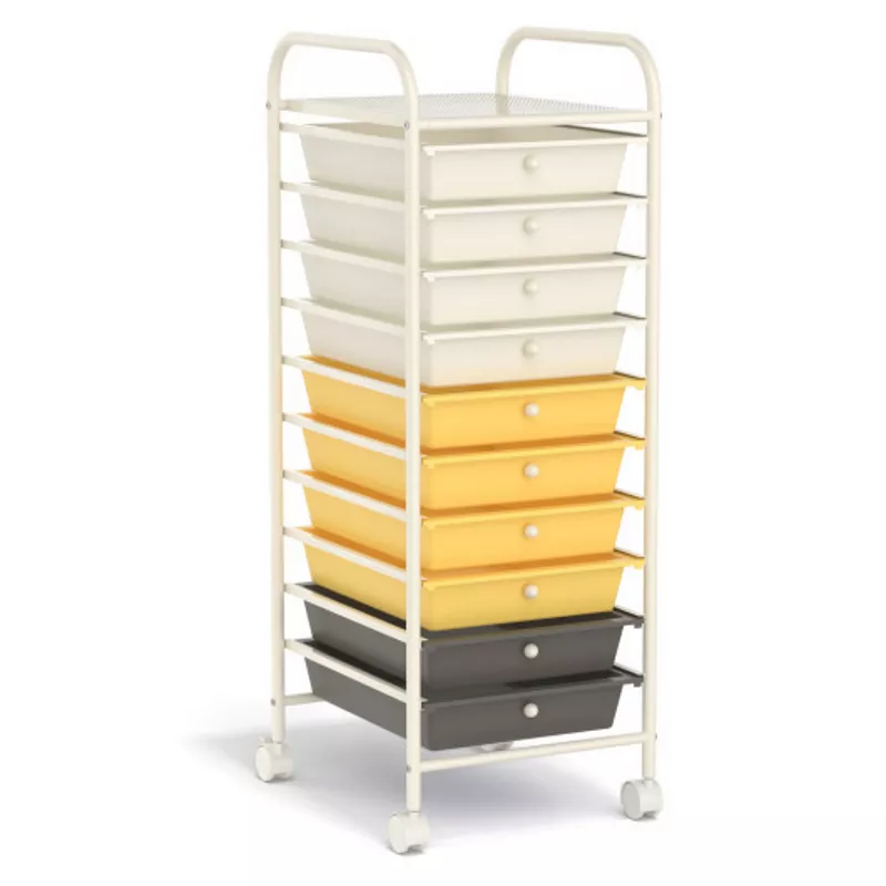 10 Drawer Rolling Storage Cart Organizer