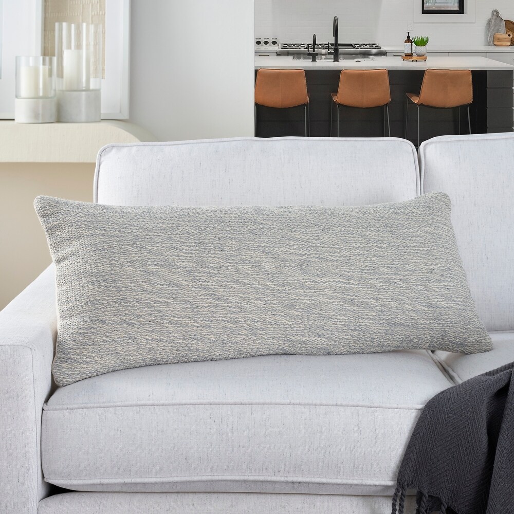 Mina Victory Life Styles Woven Cotton Modern Solid Throw Pillow   ( 12\