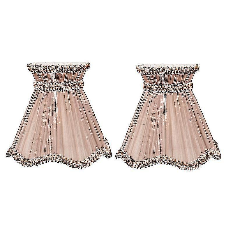 Candle Chandelier Lampshade Set Of 2 Clip On Drop Light Lampshade Wall Lamp Fabric Light Shade