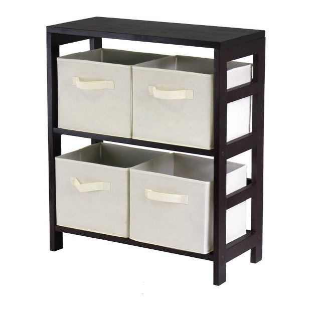 Decorative Storage Cabinets Espresso Brown Winsome